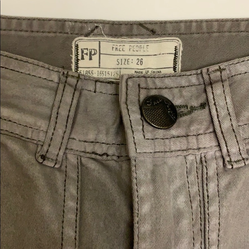 3/20 Free people Gray Moto Pant - Picture 2 of 7